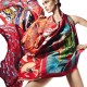 Carrés Hermès été 2013, foulards avec Karlie Kloss