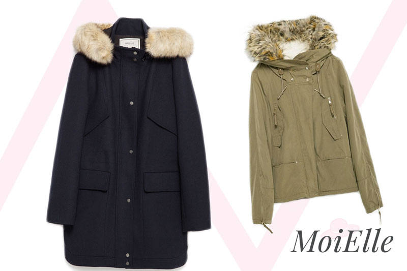 manteau parka femme zara