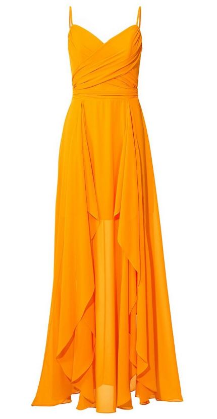 robe longue orange chez helline