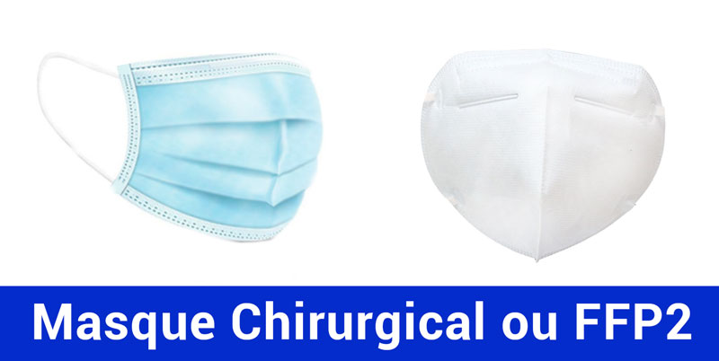 Masque chirurgical ou FFP2