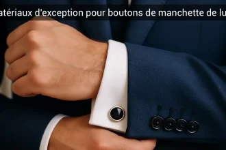Bouton manchette luxe matériaux