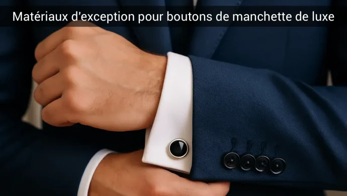 Bouton manchette luxe matériaux