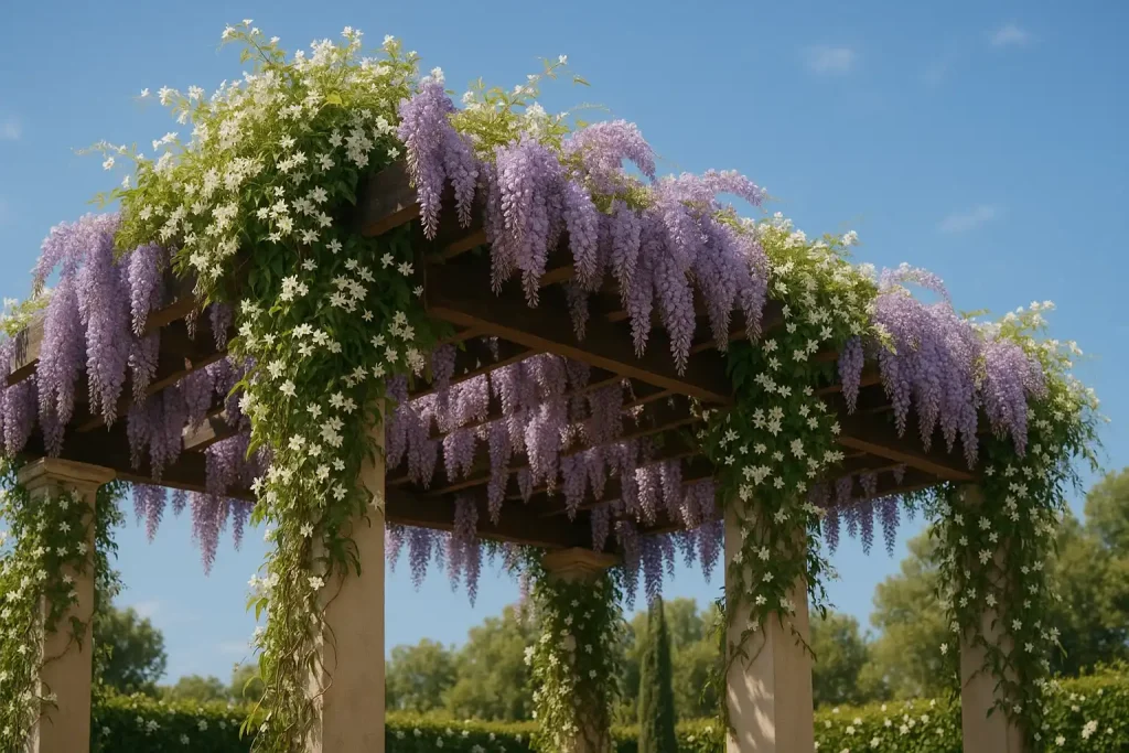pergola fleurie glycine jasmin